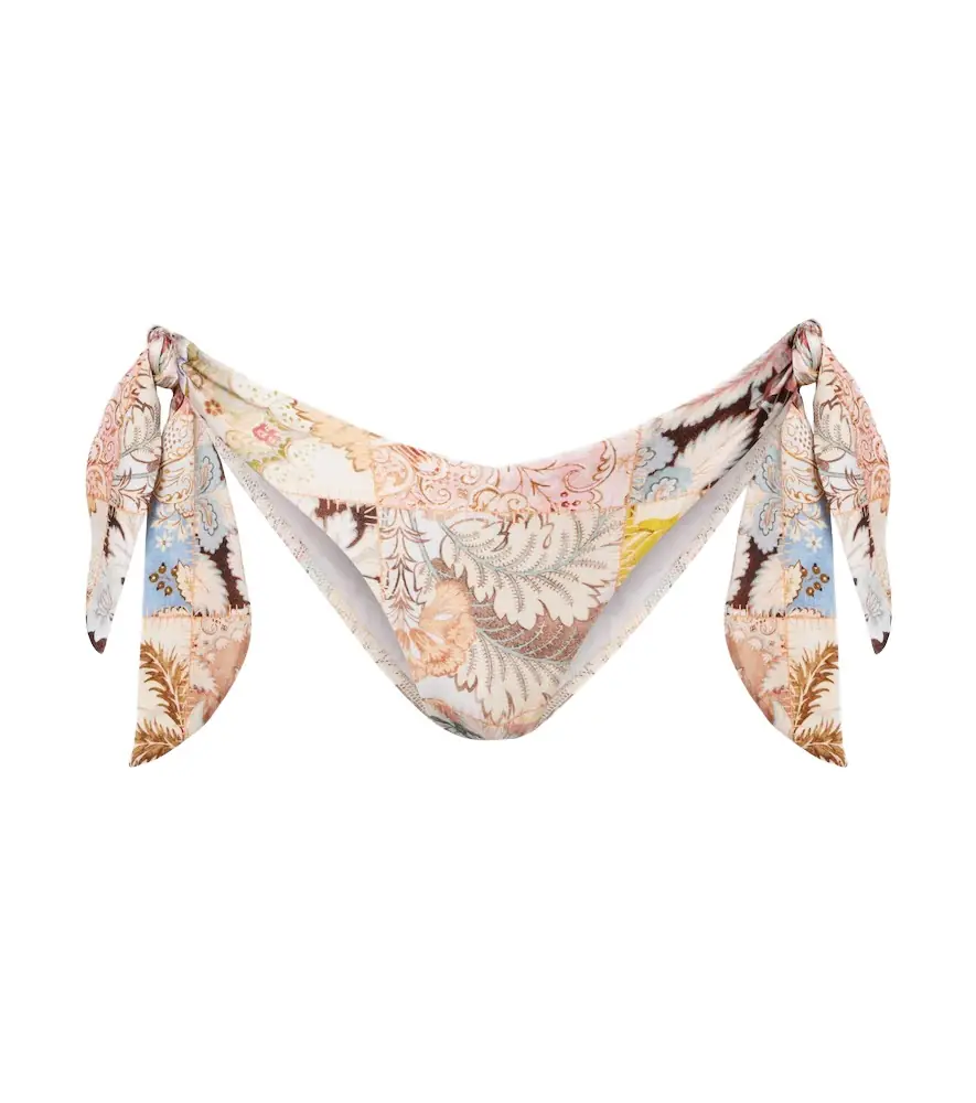 Zimmermann Daylight printed low-rise bikini bottoms