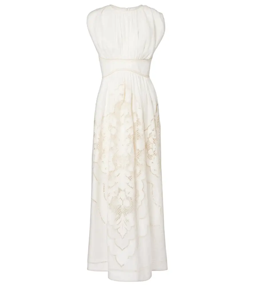 Zimmermann Daylight embroidered linen maxi dress