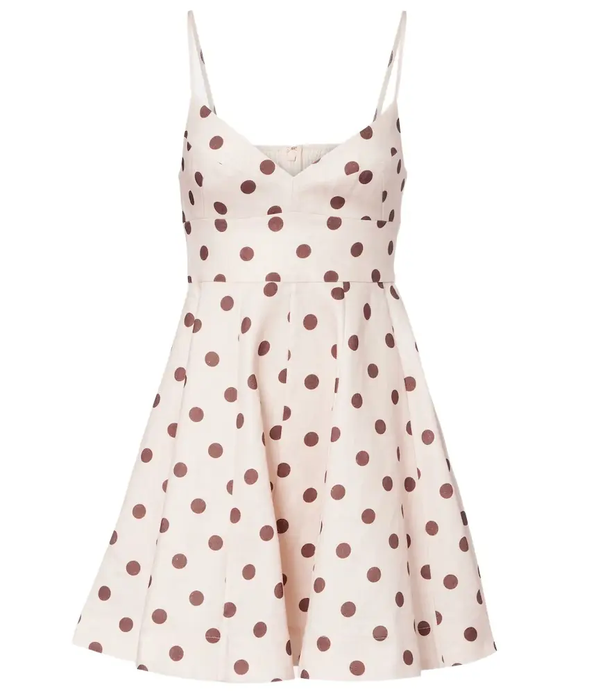 Zimmermann Polka-dot cotton minidress