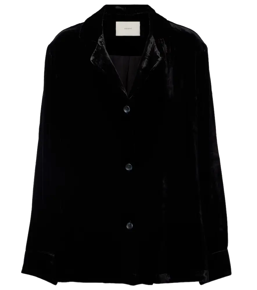 Asceno Calabasas velvet shirt