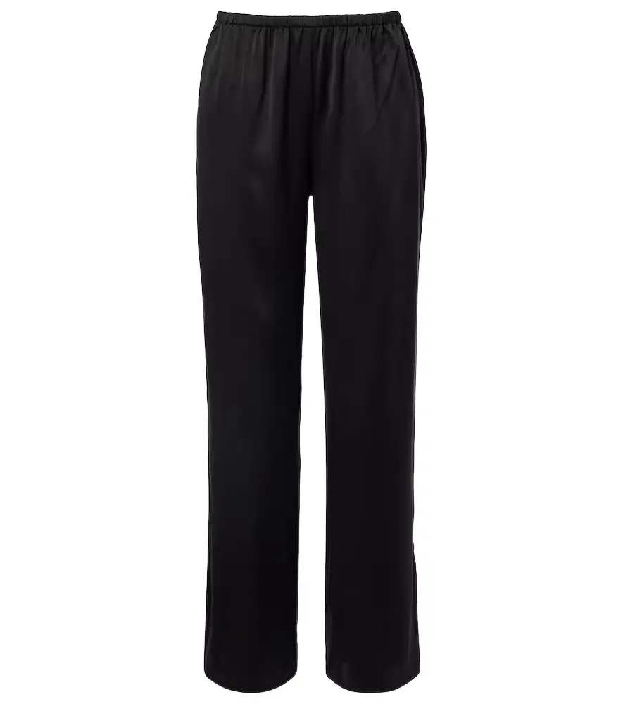 Asceno Loreto silk charmeuse wide-leg pants