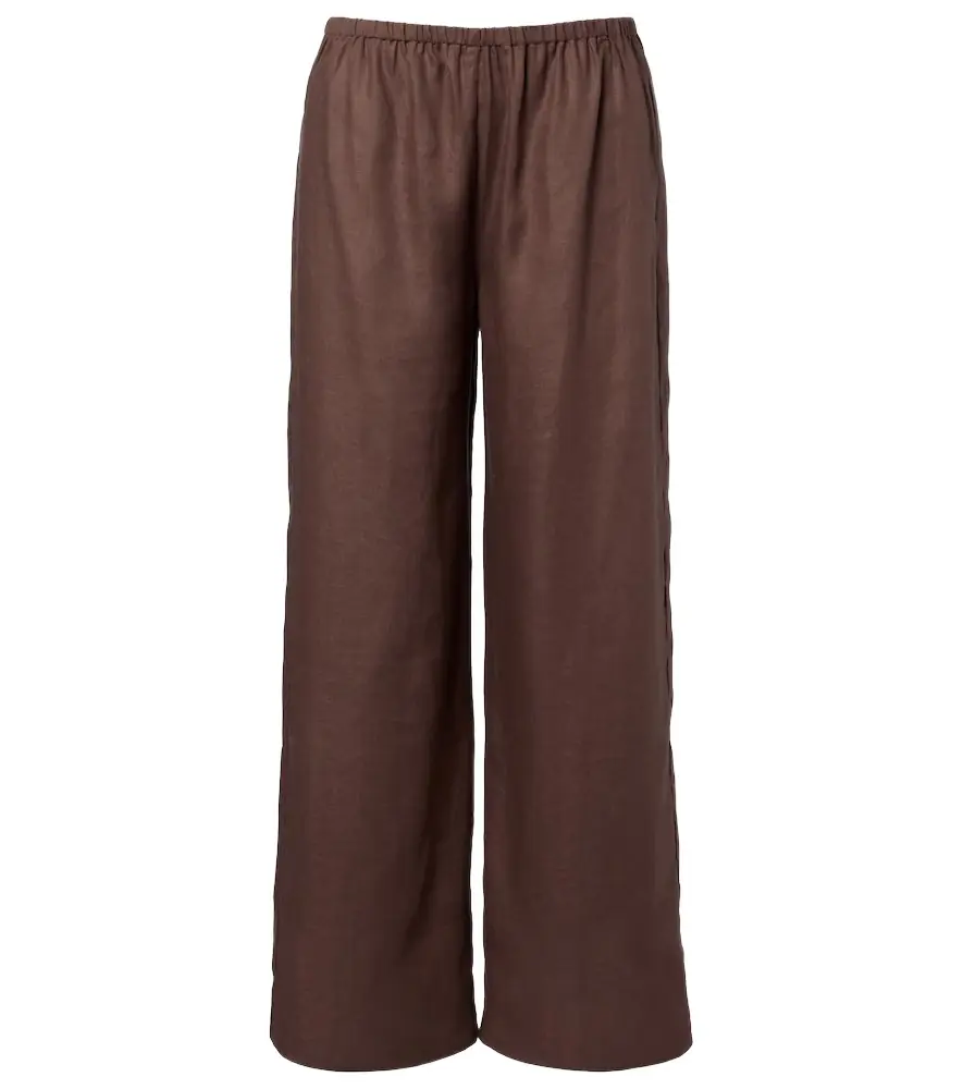 Asceno Austin linen wide-leg pants