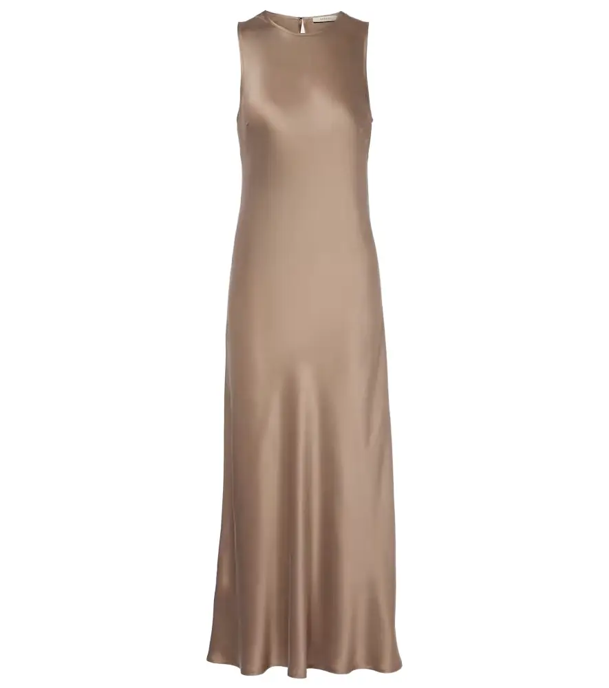 Asceno Valencia silk charmeuse maxi dress