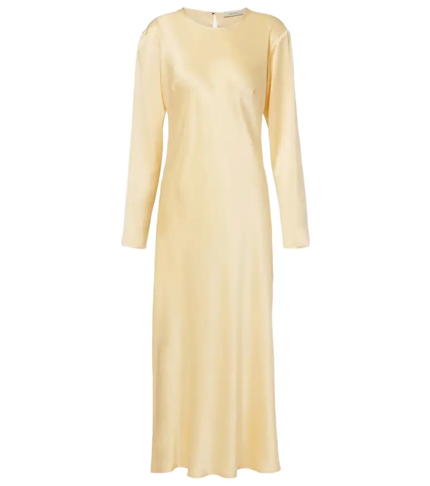 Asceno Salina silk charmeuse midi dress