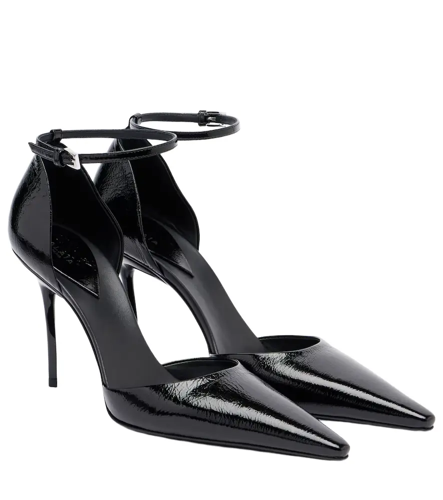 Alaia Alaïa D'Orsay 90 patent leather pumps