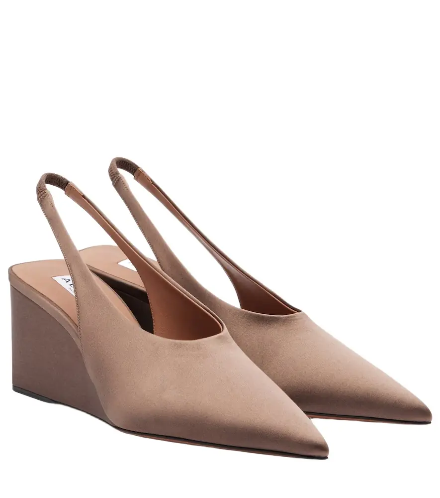 Alaia Alaïa Cube 75 satin slingback wedges