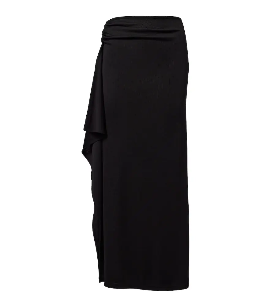 Christopher Esber Asymmetric draped jersey maxi skirt