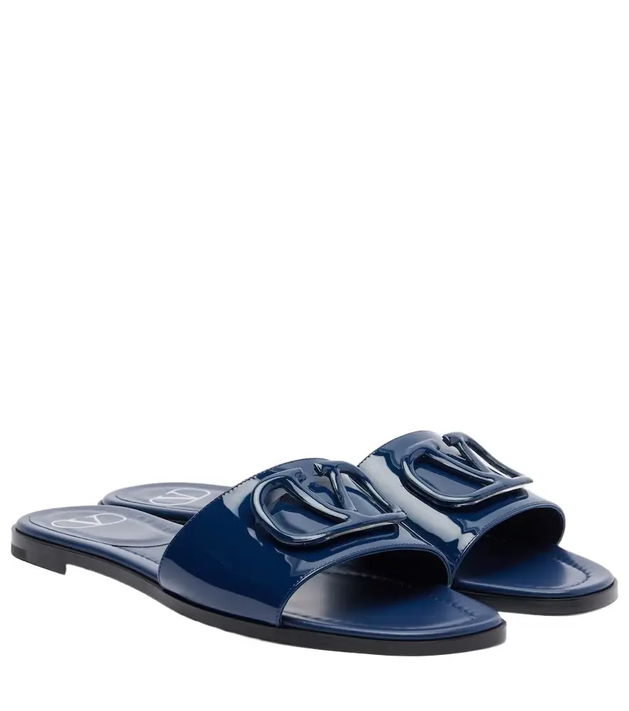 Valentino Garavani VLogo patent leather slides