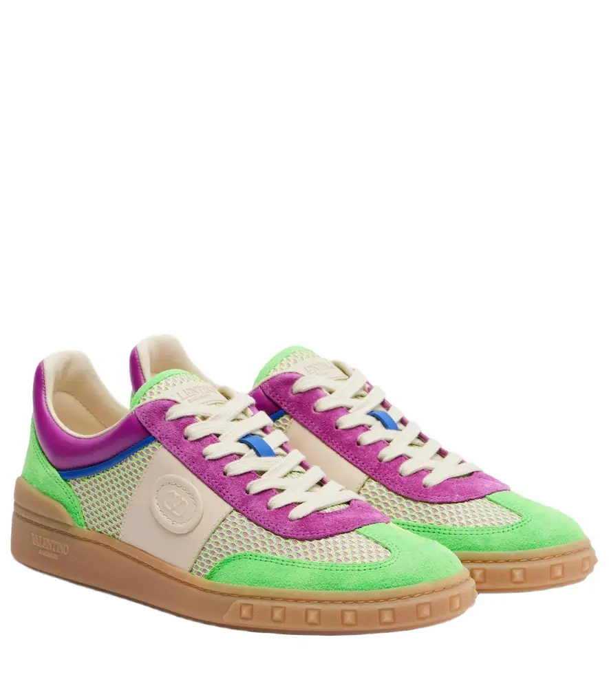 Valentino Garavani Upvillage leather-trimmed sneakers