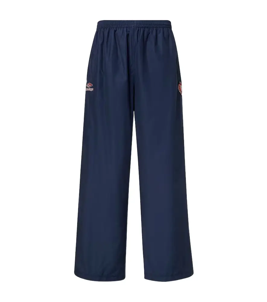 Balenciaga Logo oversized cotton-blend jersey track pants
