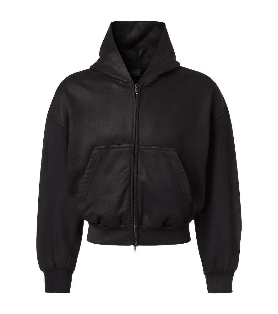 Balenciaga Cotton jersey zip-up hoodie