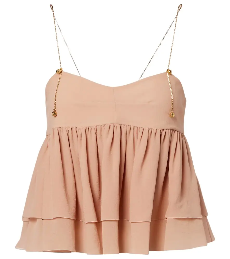Chloe Chloé Gathered silk top