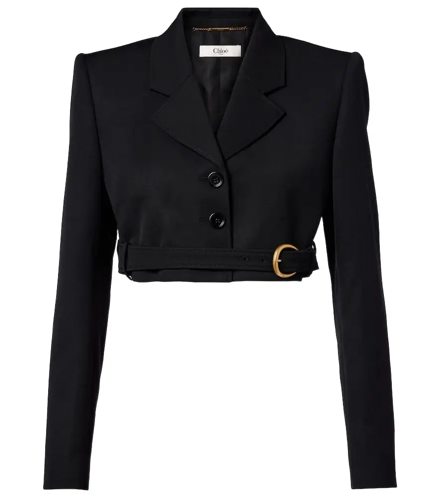 Chloe Chloé Cropped virgin wool blazer