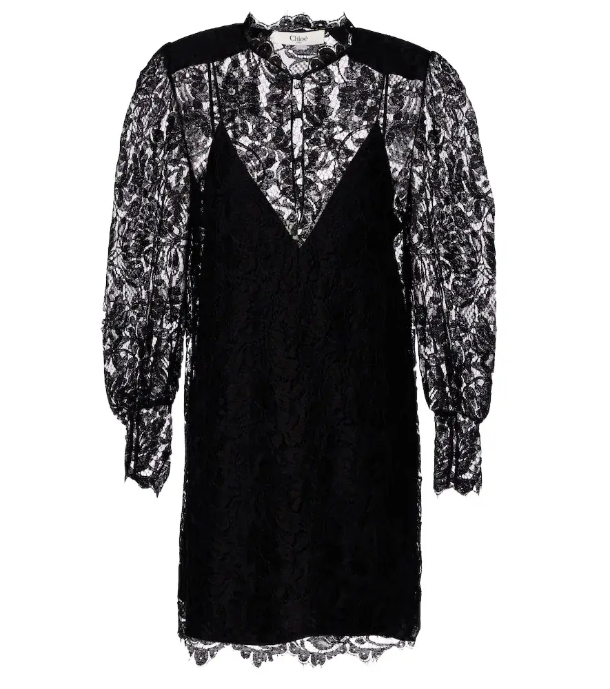 Chloe Chloé Floral lace minidress