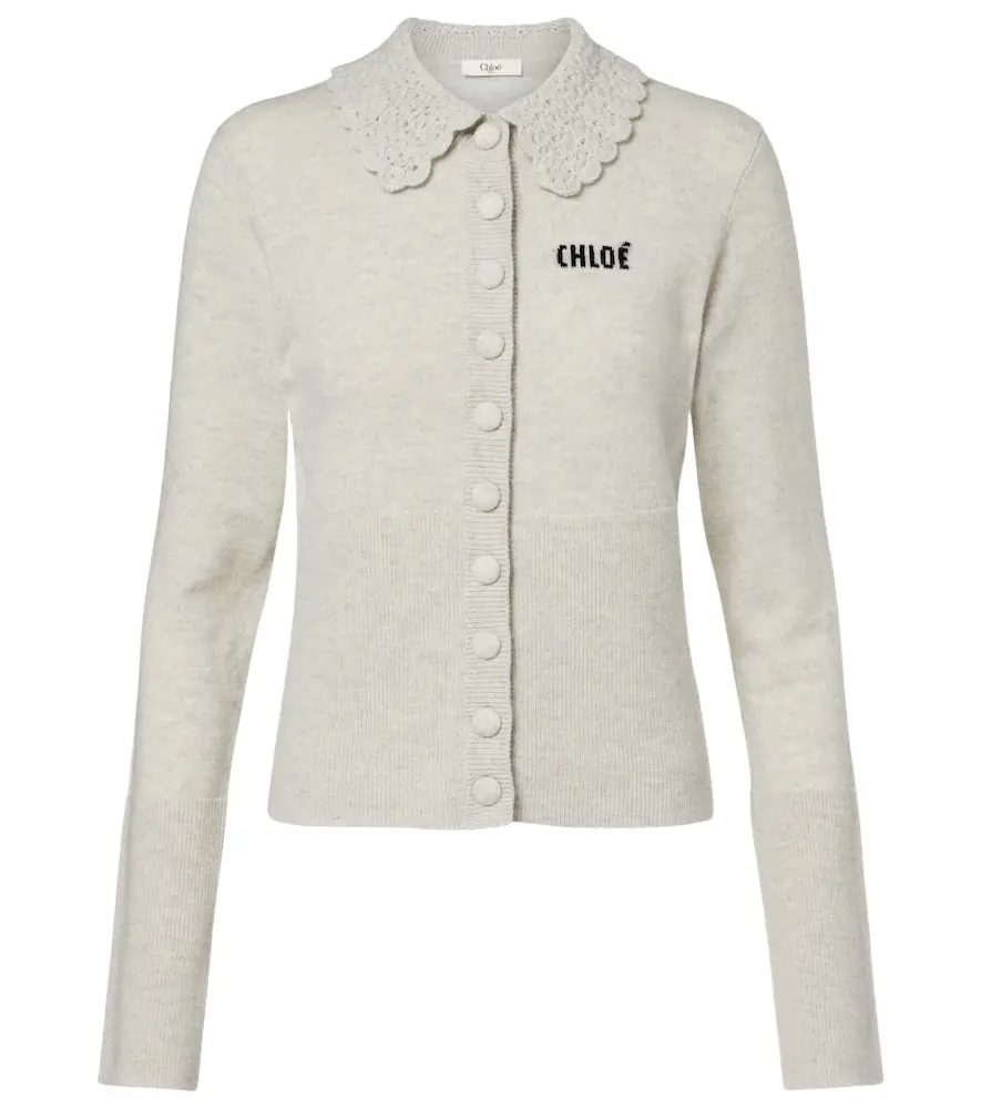 Chloe Chloé Logo wool cardigan