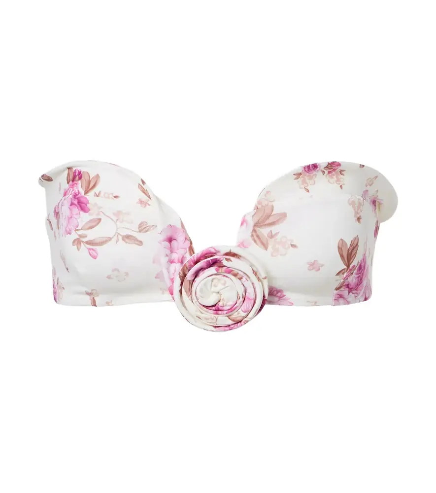 Magda Butrym Floral-appliqué bikini top