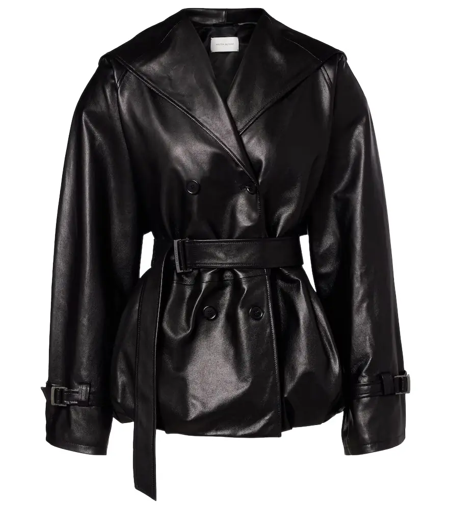Magda Butrym Hooded leather jacket