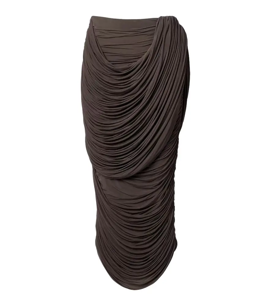 Magda Butrym Draped jersey midi skirt