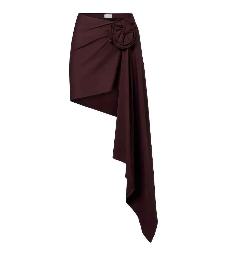 Magda Butrym Floral-appliqué draped miniskirt
