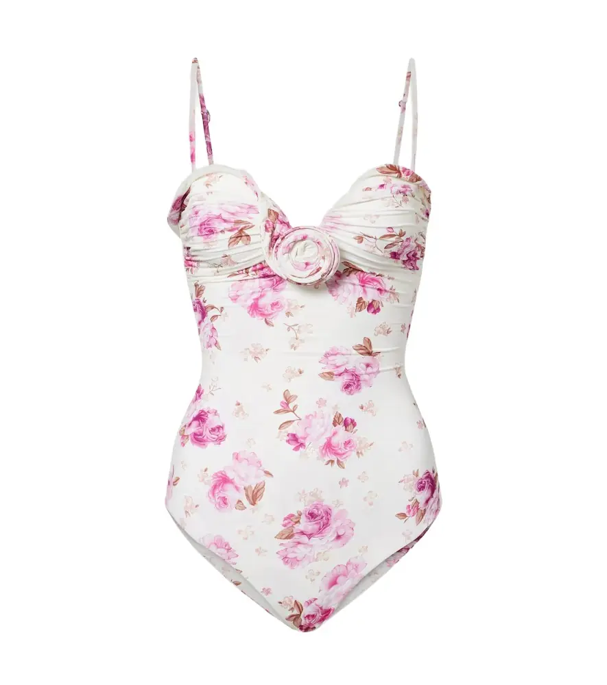 Magda Butrym Floral ruched swimsuit