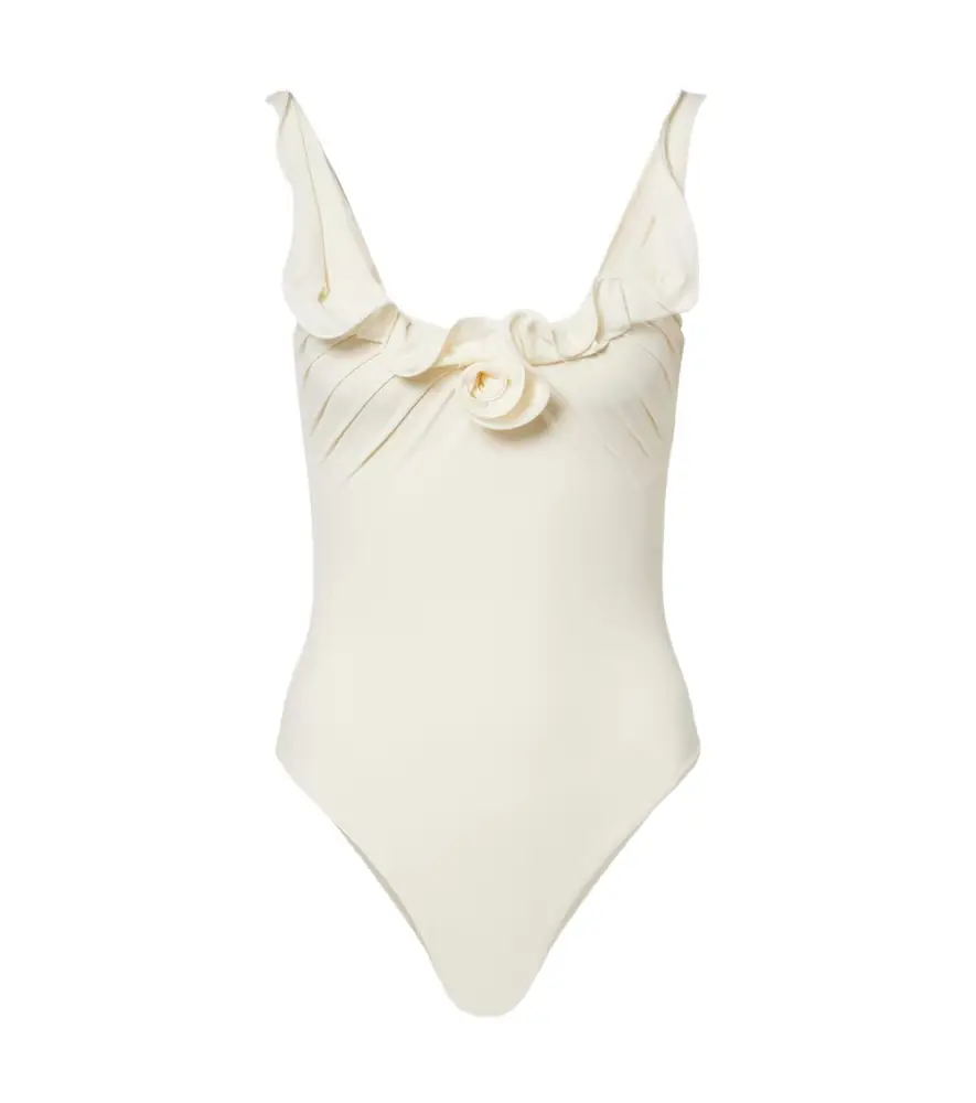 Magda Butrym Floral-appliqué swimsuit