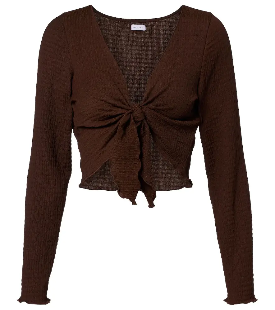 Jade Swim Dania sheer crop top