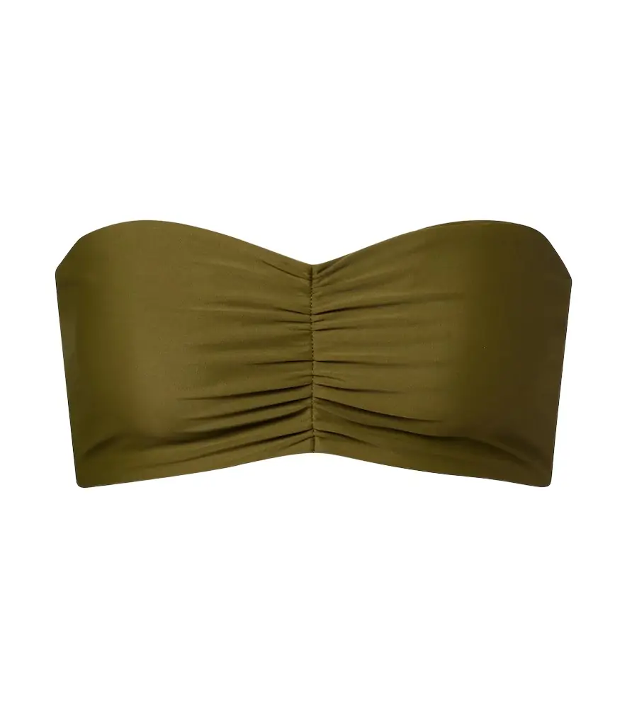 Jade Swim Ava ruched bandeau bikini top