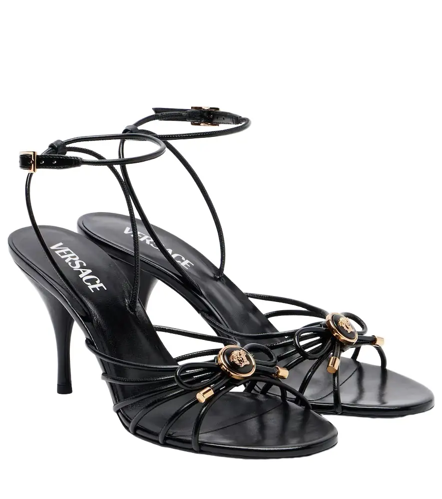 Versace Leather slingback sandals