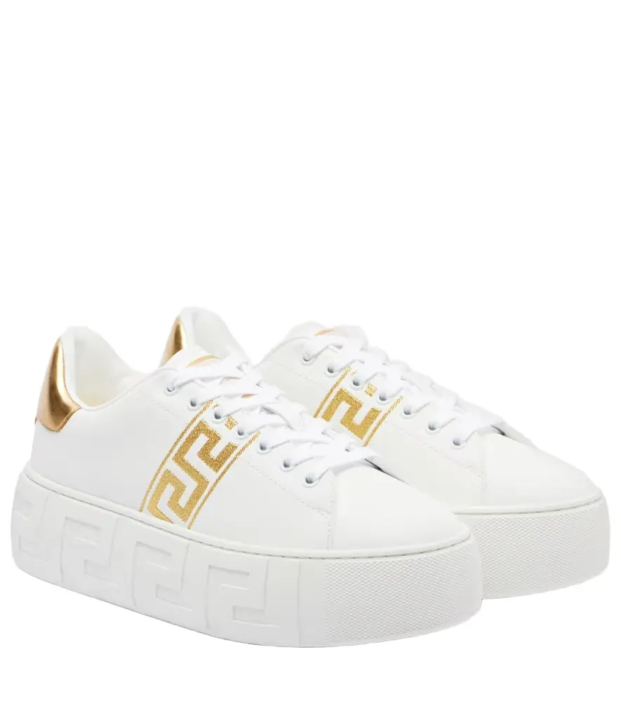 Versace Greca embroidered sneakers