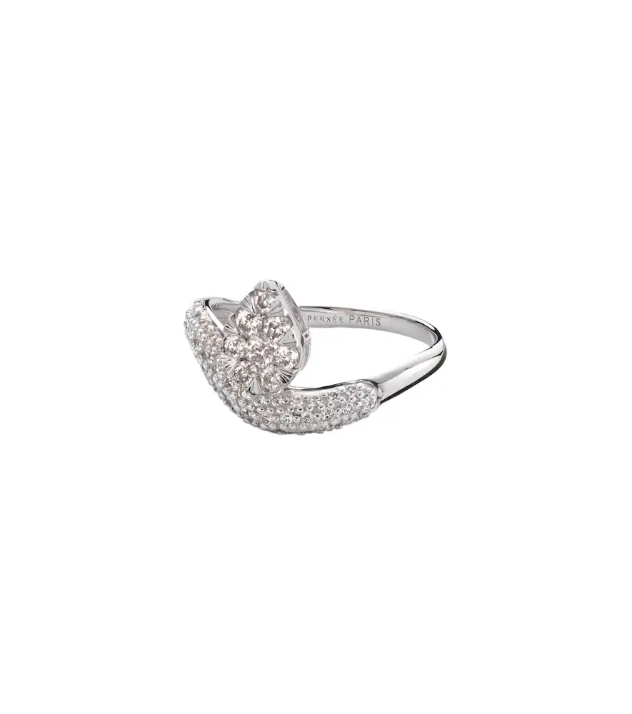 Persee Persée Wave Alliance 18kt white gold ring with diamonds