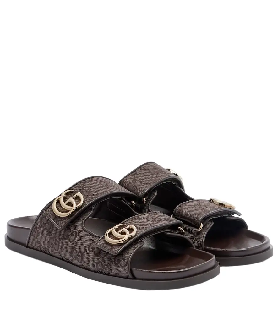 Double G GG Canvas sandals
