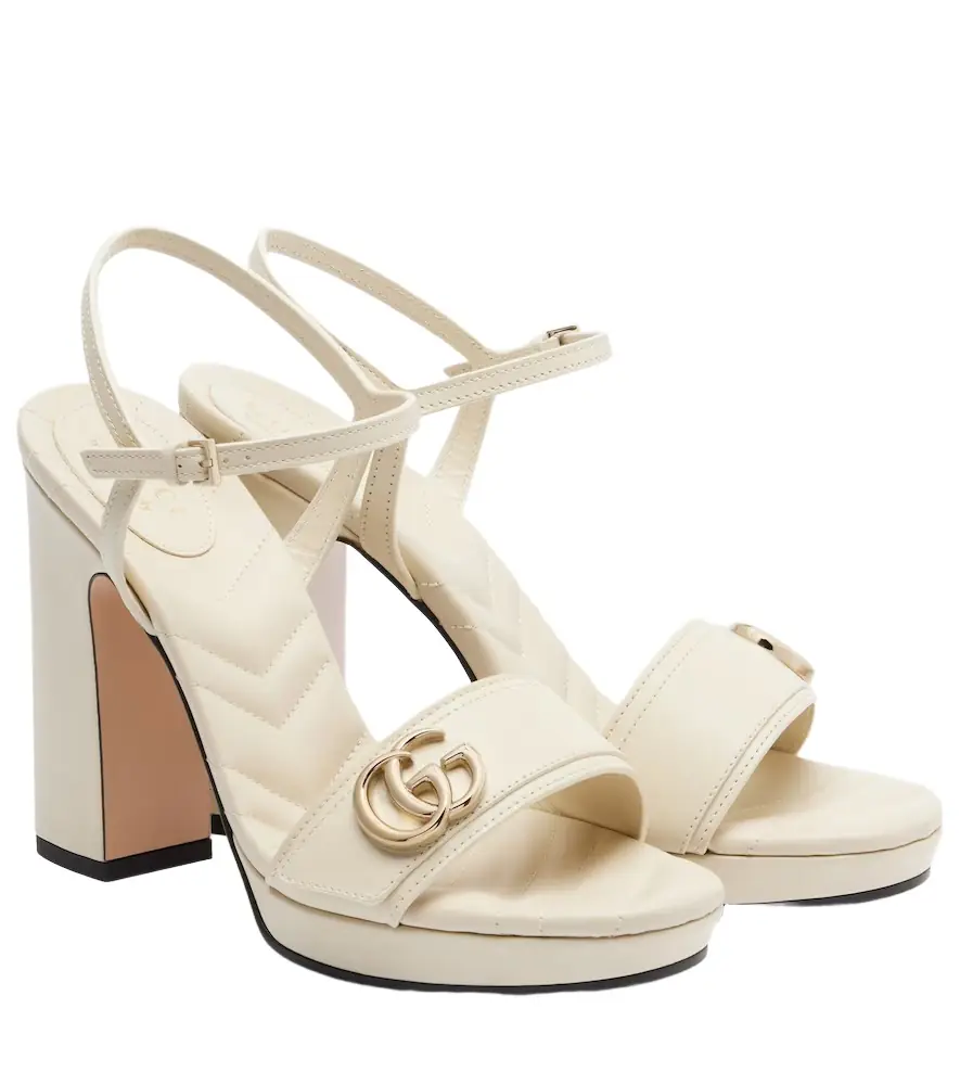Gucci New Marmont GG leather sandals