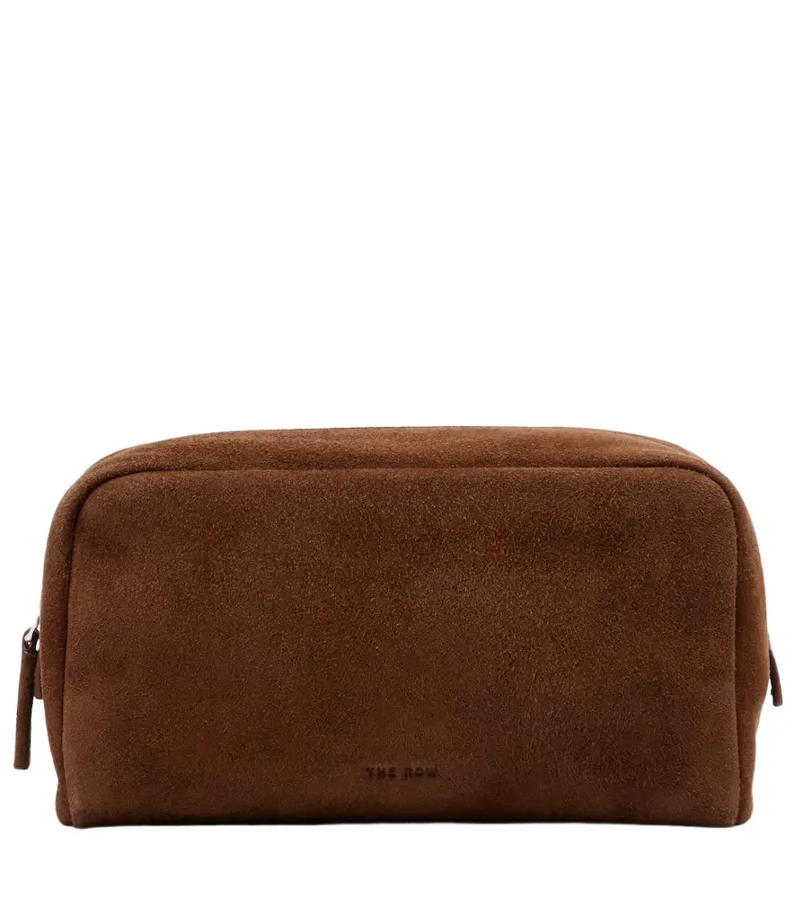 The Row Astra Small suede pouch