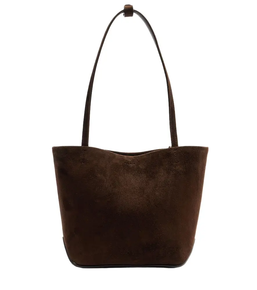 The Row Park Edge Medium suede tote bag