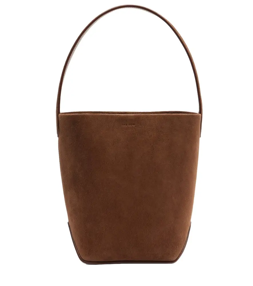 The Row Park Edge N/S Small suede tote bag