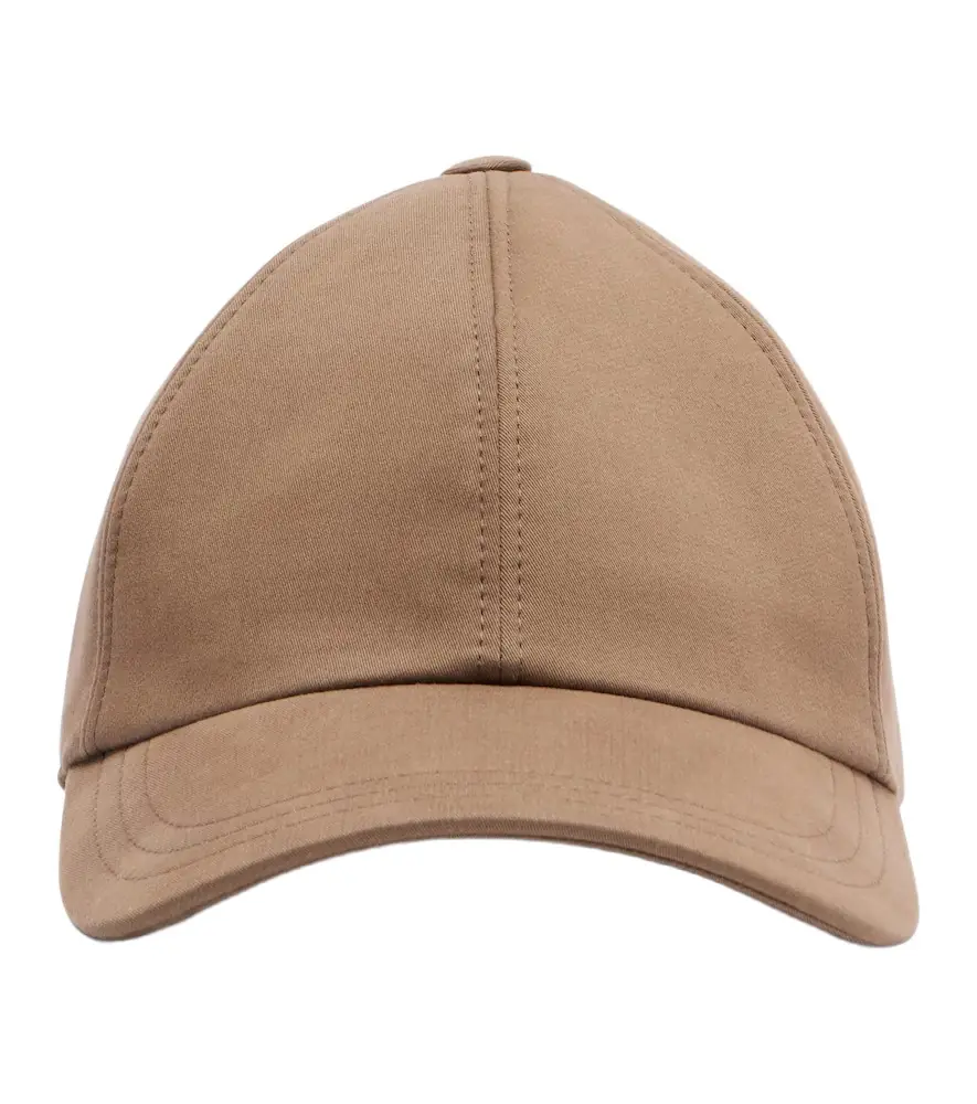 The Row Caspian cotton and cashmere canvas baseball cap