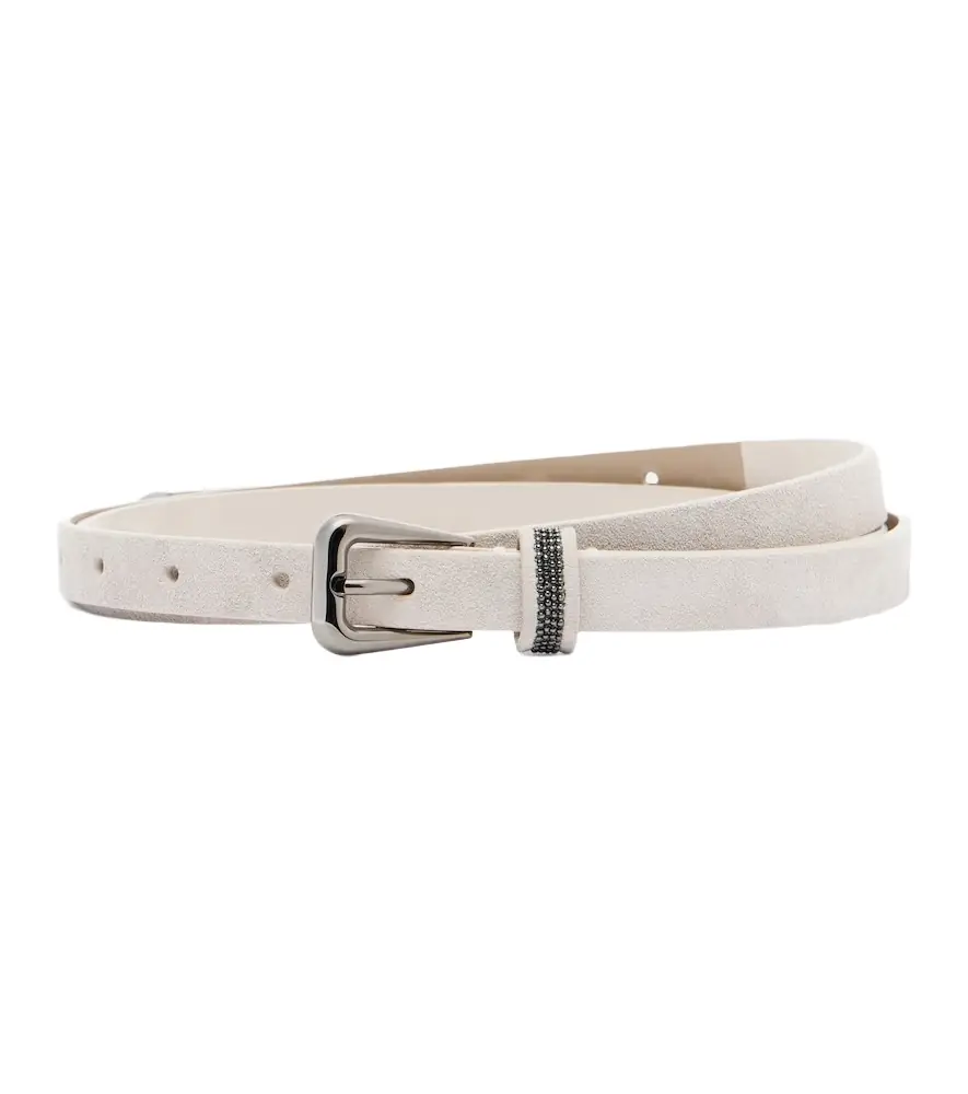 Brunello Cucinelli Monili suede belt
