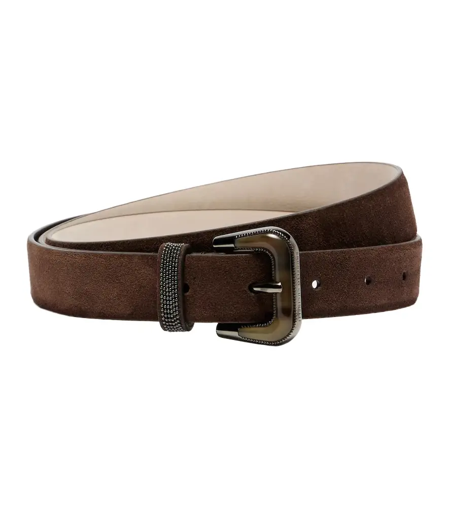 Brunello Cucinelli Monili suede belt