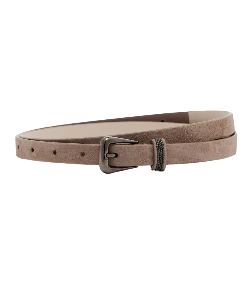 Brunello Cucinelli Monili suede belt