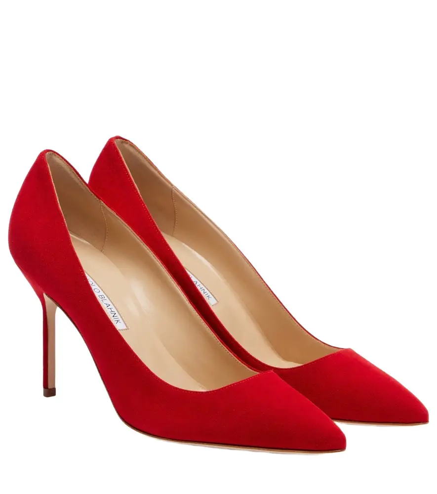 Manolo Blahnik BB 90 suede pumps