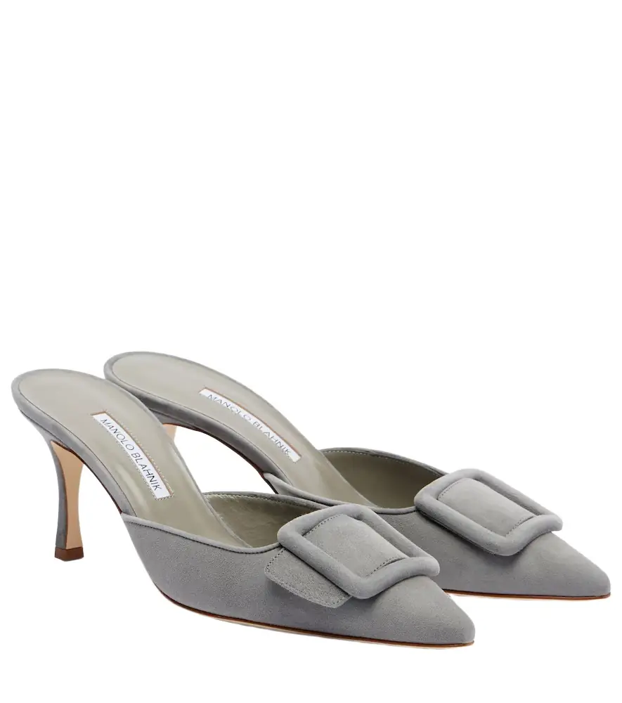 Manolo Blahnik Maysale 70 suede mules