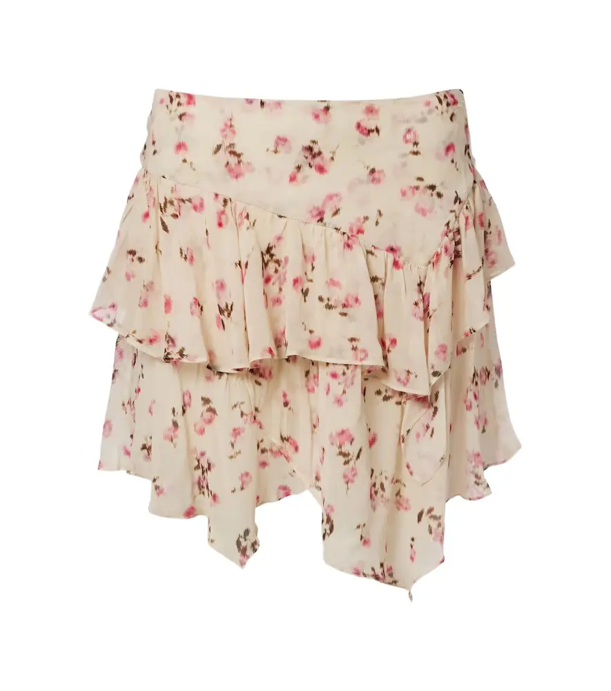 Marant Etoile Floral ruffled miniskirt