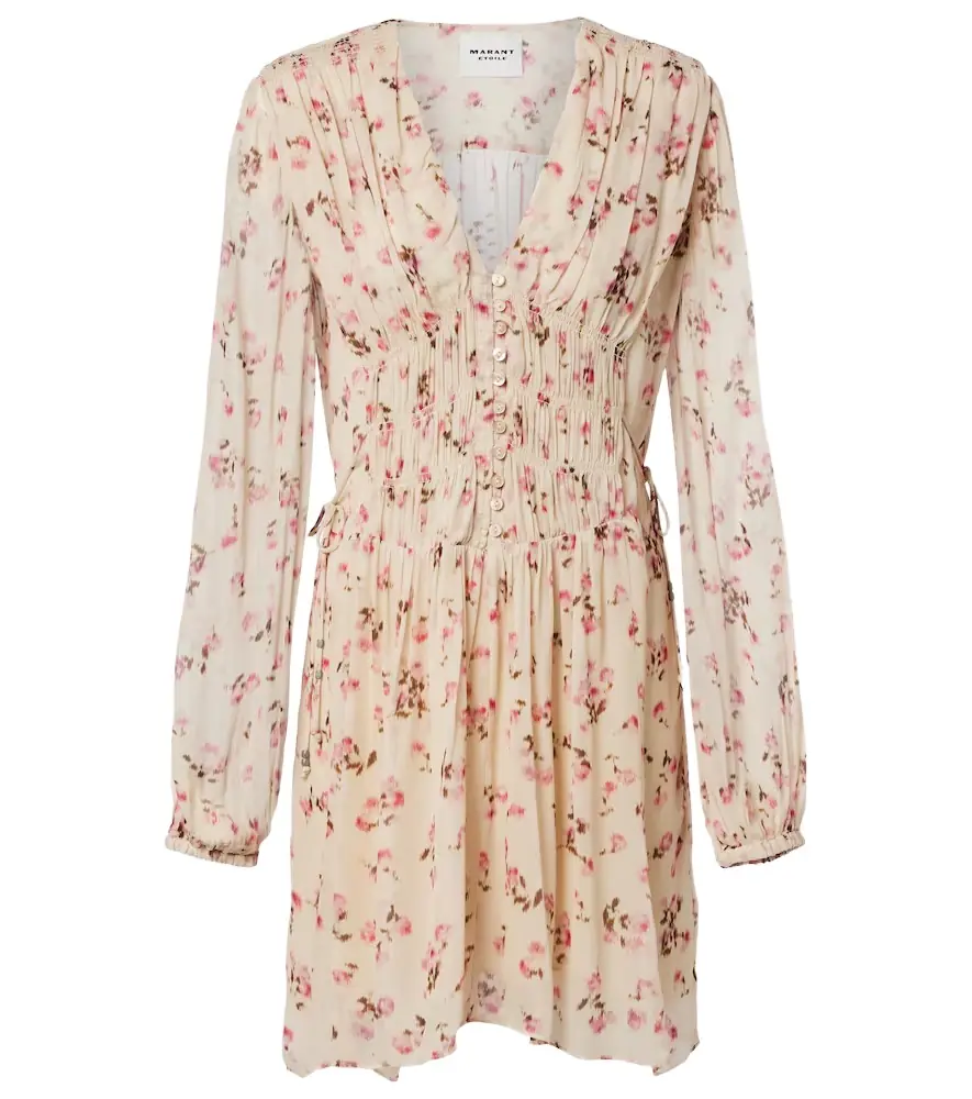 Marant Etoile Loriena floral muslin minidress