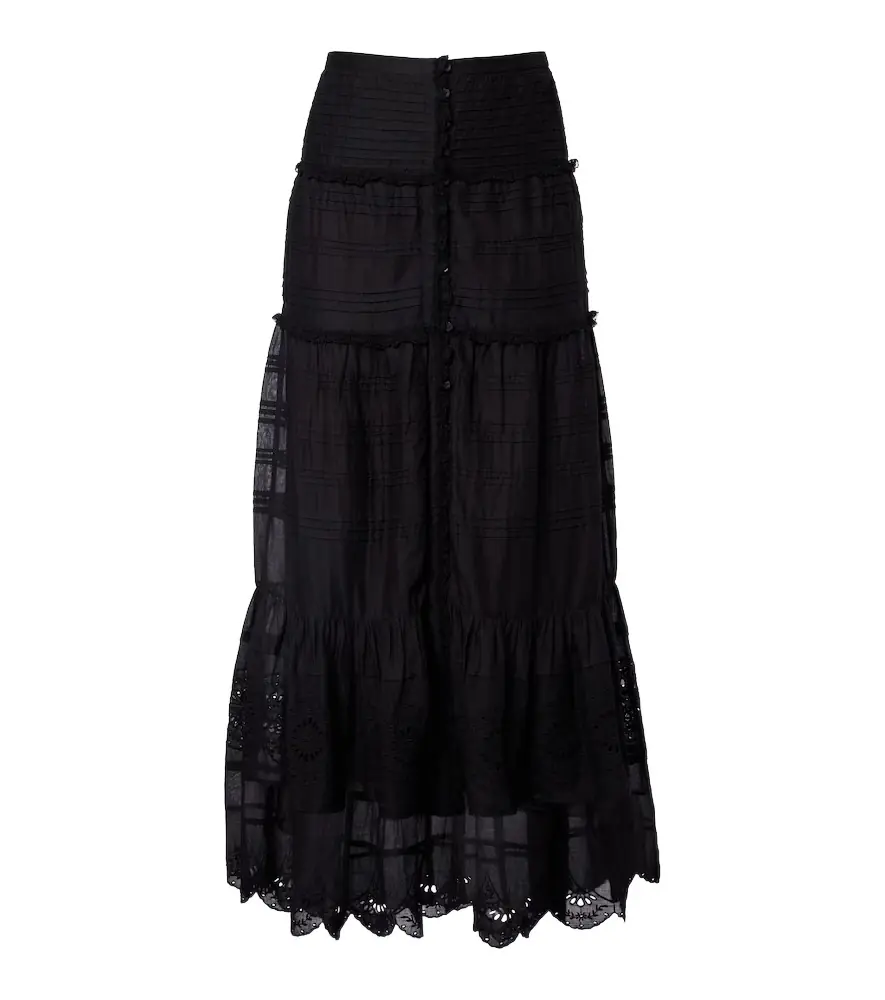 Marant Etoile Paoline lace-trimmed maxi skirt