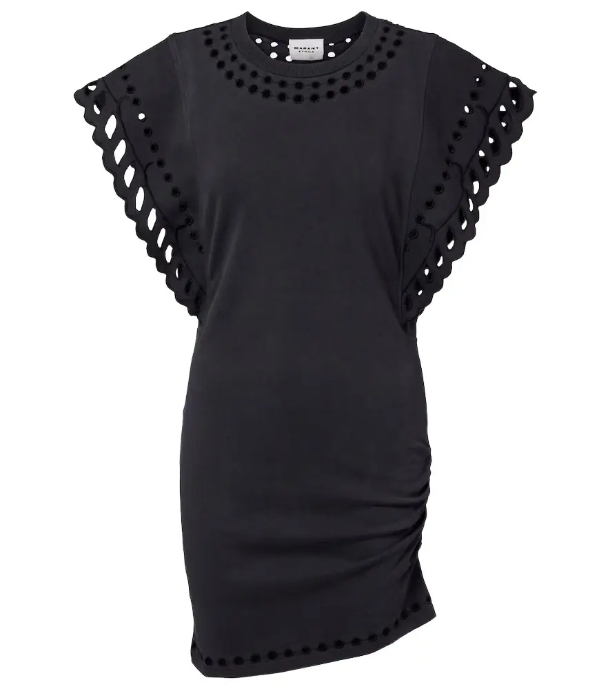 Marant Etoile Orlane embroidered cotton minidress