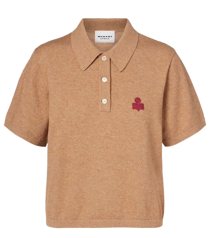 Marant Etoile Althea cotton and wool polo shirt
