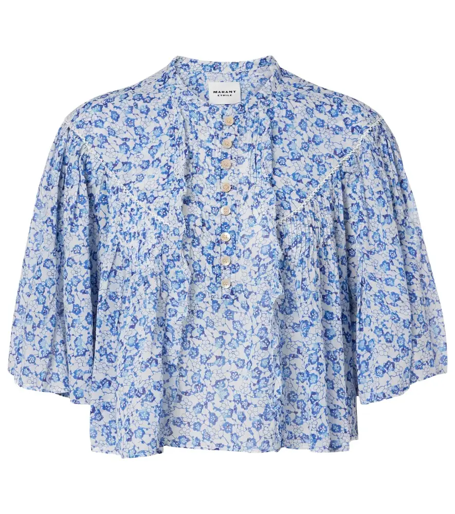 Marant Etoile Veelia floral cotton top