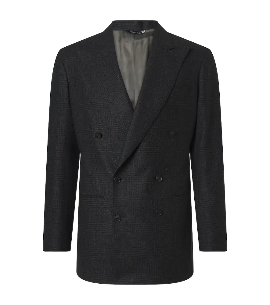 Saman Amel Prince of Wales check wool flannel blazer