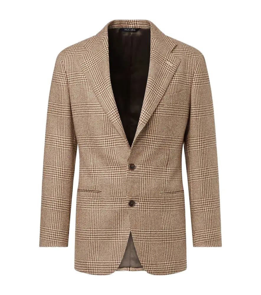Saman Amel Prince of Wales check alpaca blazer