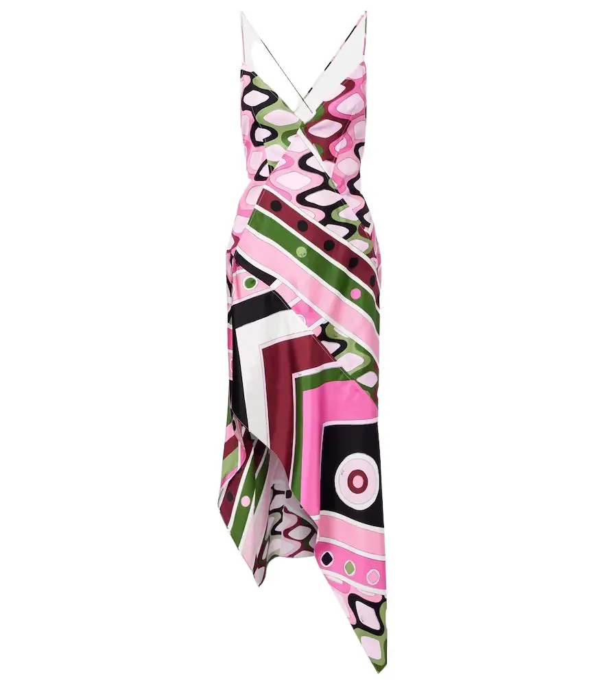 Pucci Vivara silk satin midi dress